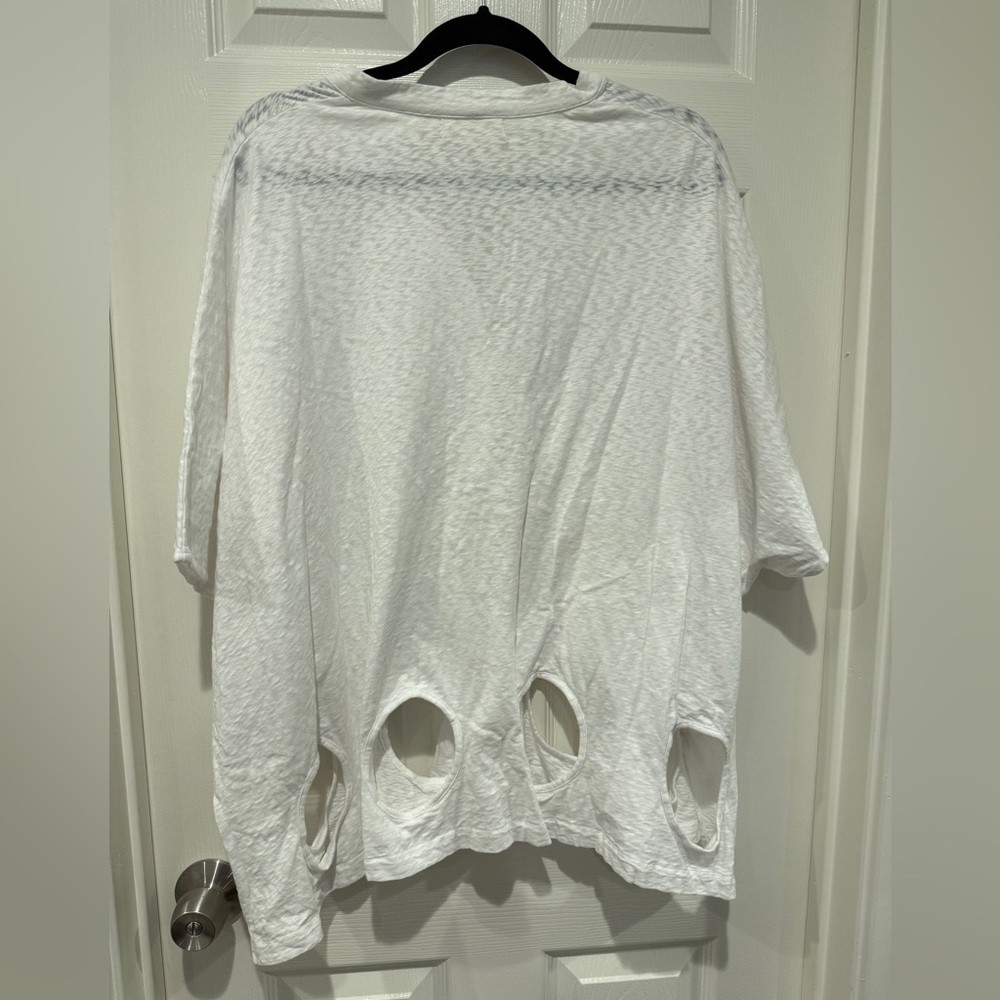 White Cut-out Button-Front Top - Picture 4 of 4